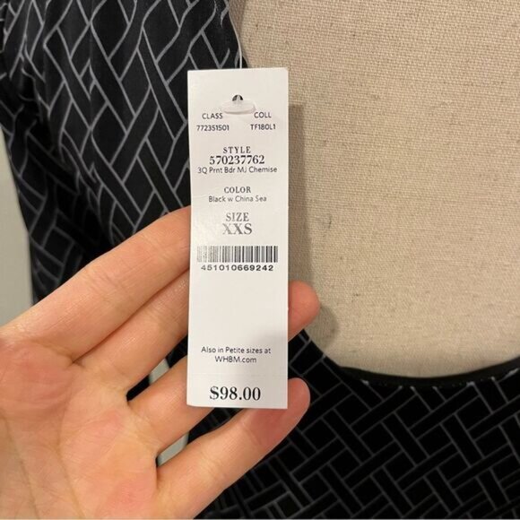 WHBM long sleeve dress with chain details on the back - Picture 5 of 12